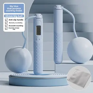 Dual-Purpose Jump Rope with Anti-Slip Handle Adjustable Steel Wire for Adult Fitness Training Home Workouts Includes Storage Bag & Smart Count Function  LED Counter