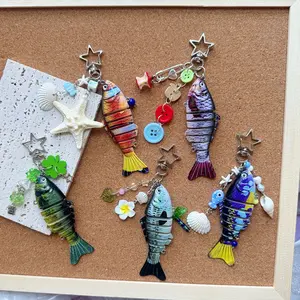 Fish Keychain, Fish Bait Keychain, Small Fish Keychain, Creative Small Fish Pendant, Backpack Pendant
