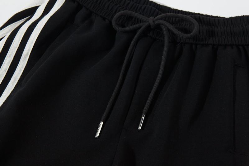 Flooo Loose Wide Leg Striped Track Pants Women's Casual Streetwear Joggers with Elastic Waistband & Side Pockets for Workout Clothes