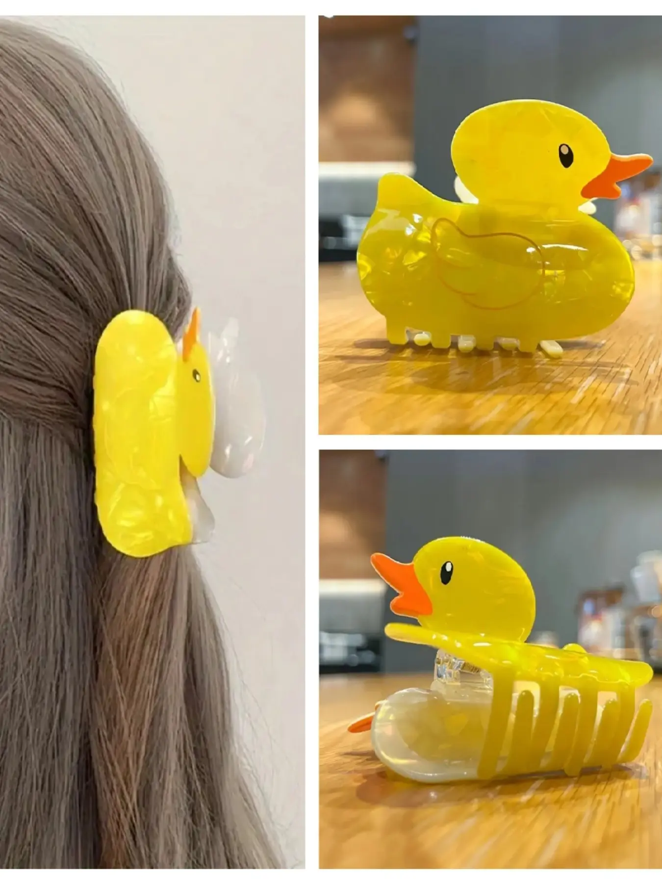 Fun Duck Clip Cartoon Animal Hair Clip Creative Duck Shark Clip Cute Ponytail Holder Unique Headwear for Kids and Adults