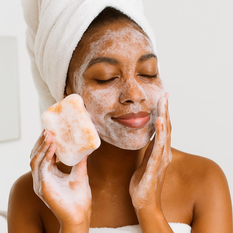 Ammoya Naturals Turmeric and Kojic Soap Multi Pack - 2-5 Bars, Cleanser, Body Wash Radiant Lemon Carrot Lavender Turmerickojicacidsoap Cleansing Soft Nourishing Blend Skin Care Comfort Skin Repair