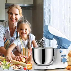 Stand Mixer 6.5QT 10 Speeds Tilt-Head Electric Mixer with Bowl Dough Hook Whisk Beater for Baking Daily Use 3-In-1 Kitchen Appliance