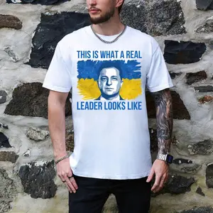 Volodymyr Zelensky Comfort Colors Tee, Support Ukraine Shirt, Ukrainian Solidarity, Anti Trump Putin, This Is What A Real Leader