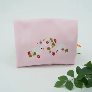 Strawberry Duck Embroidered Crewneck, Gift for Her, Duck Crewneck, Summer Outfit, Fruit Shirt