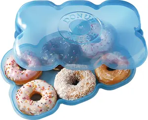 Touch Up Cup Donut Fresh Storage Container Holder, Airtight and Reusable, BPA-Free, As Seen On Shark Tank Products, Pack of 1, Holds 6 Fresh Donuts