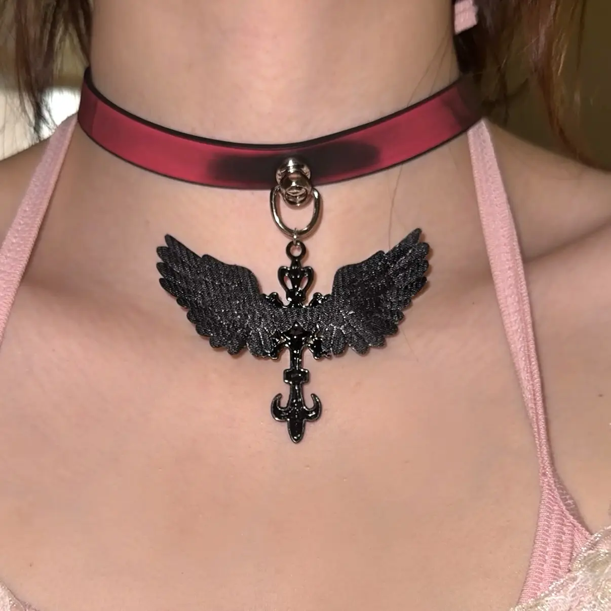 Women's Thermal Color-Changing Choker Necklace - PU Leather Collar, Adjustable 16-19.7 in Circumference, Casual Anklet Convertible, Suitable for Any Occasion