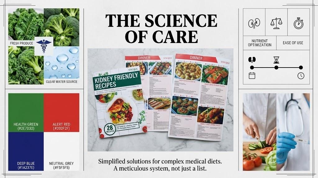 Kidney Health Simplified Low Sodium & Potassium Diet Plan Charts for CKD Easy-to-Understand Foods to Eat & Avoid Guide for Home Kitchen Meal Prep