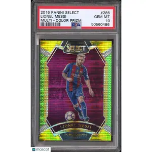 2016 Panini Select Lionel Messi #286 Multi Color Prizm PSA 10 Pop 5