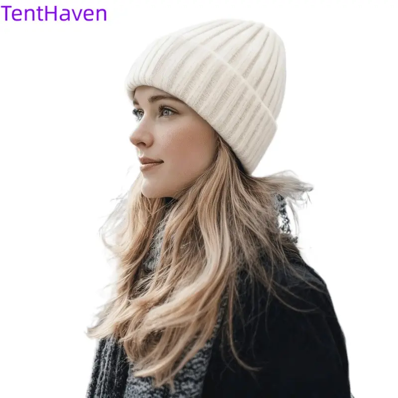 2026 New Cotton Adults' Thick Thread Knit Beanie - Warm Ear-Protection All Seasons Female Hat, Everyday Casual & Outdoor Sports Outdoor Wear Accessory