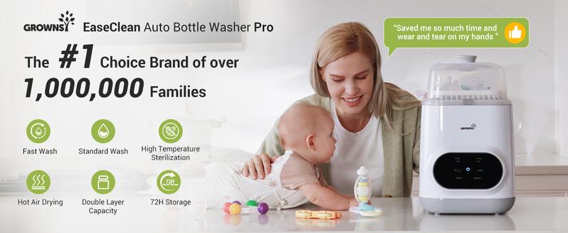 Grownsy Bottle Washer Pro - All in One Machine for Easy Cleaning - Sterilizer and Dryer for Baby Bottles, Pump Parts, and Sippy Cups./b01 Grownsy Bottle Washer Pro - All in One Machine for Easy Cleaning - Sterilizer and Dryer for Baby Bottles, Pump Parts, and Sippy Cups./b01