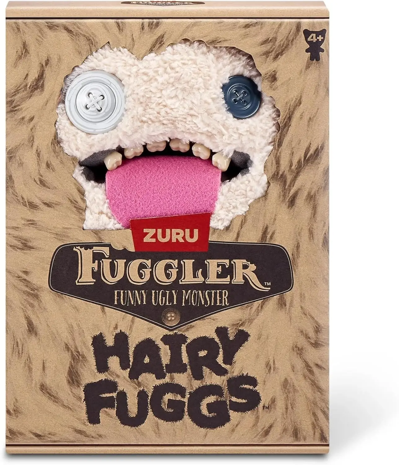 ZURU Fugglers Hairy Fuggs - Funny Ugly Monster Plush - 9 inches (Oogah Boogah - Balding)