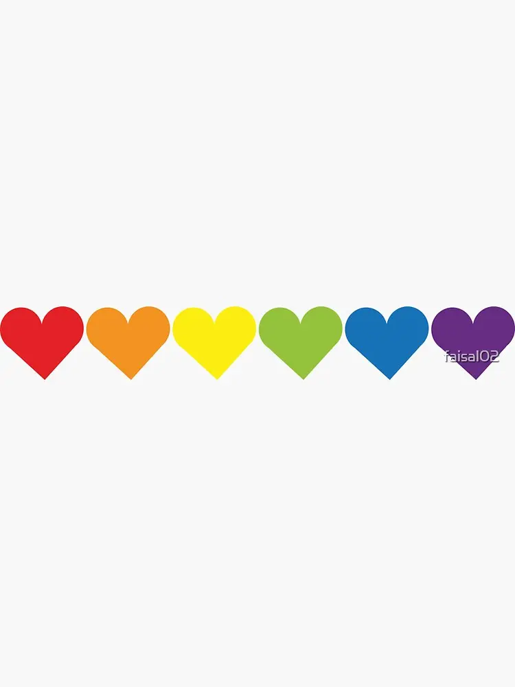 Pride Hearts Car Sticker, Automotive & Motorcycle Exterior Decoration Accessory