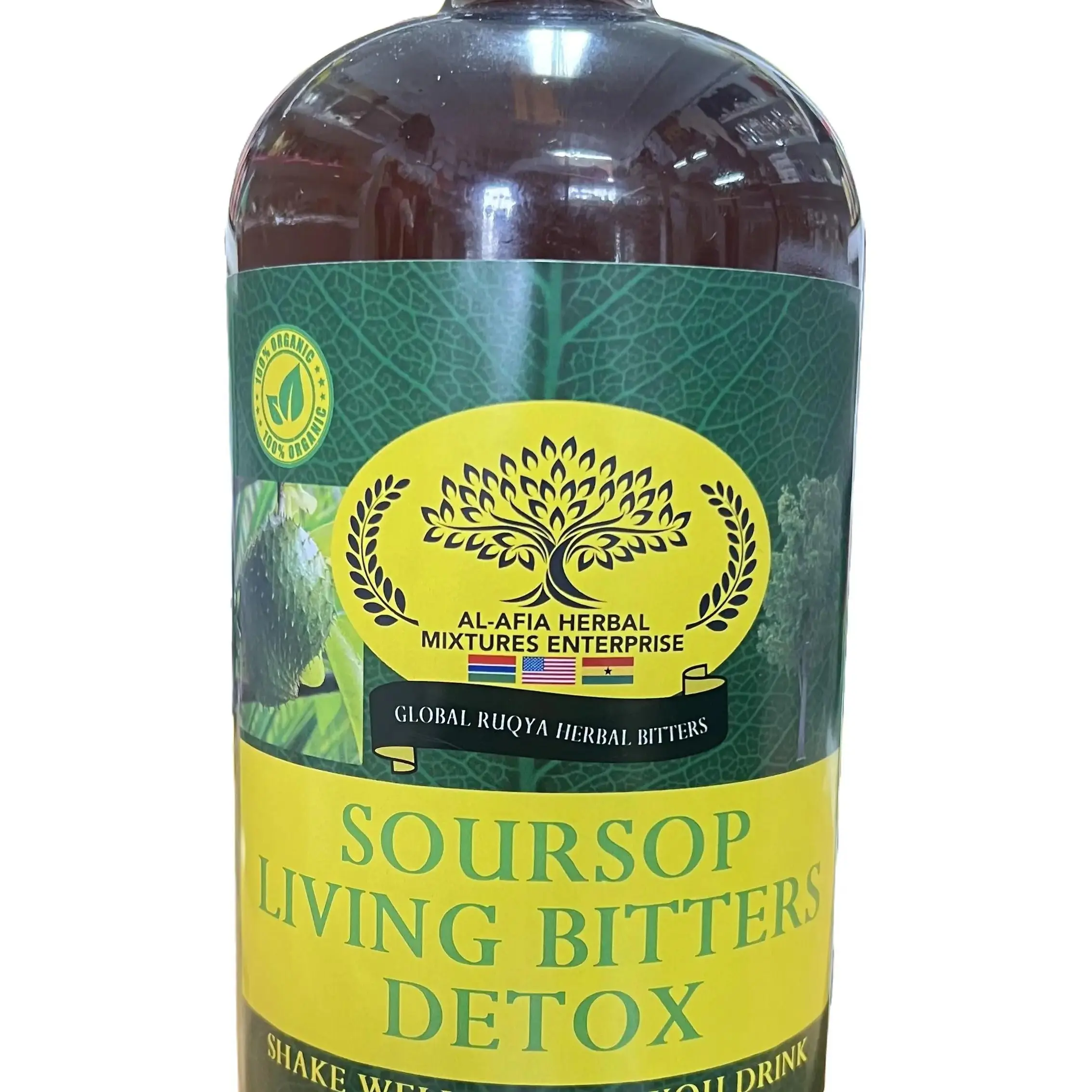 Al-afia Herbal Mixtures Enterprise Soursop Living Bitters Detox - Natural Herbal Supplement