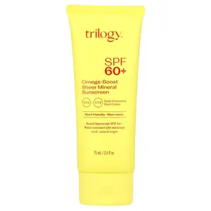 Trilogy Omega-Boost Sheer Mineral Sunscreen, SPF 60+, 2.5 fl oz (75 ml)