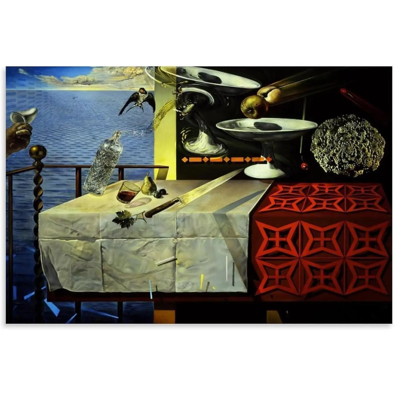 The Persistence of Memory by Salvador Dali - Surrealism Wall Art Poster Featuring Melting Timepieces And Marine Views Decorative Painting Canvas Wall Art Living Rooms Bedroom Painting