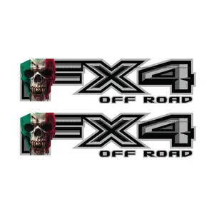 FX4 Off Road Decal Replacement Sticker F 150 Bedside / Skull Mexican Flag