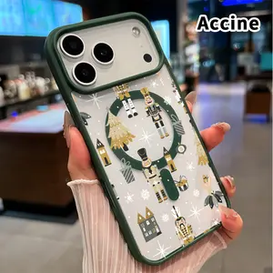 Magnetic Phone Case for iPhone 17 Pro Max 16 Plus 15 14 13 12 11 Air E Nutcracker Ballet Dream Pattern Acrylic Back Soft TPU Edge Anti-Slip skin-friendly feel Hard Shell