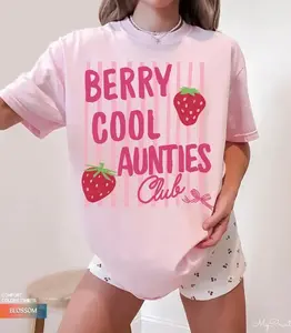 Comfort Colors Berry Cool Aunties Club, Aunt Tshirt, Summer Fruit Tshirt for New Auntie, Godmother Tee, Food Pun Shirt, Berry Graphic Tee