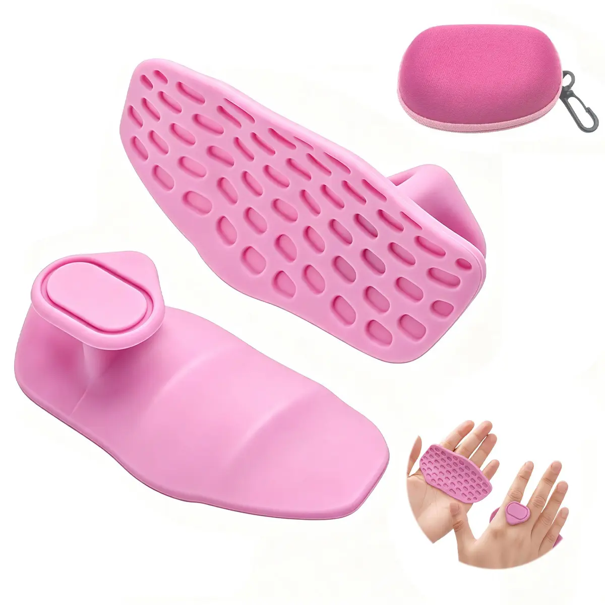 Anti-Slip Workout Grips, Ergonomic Alternative to Workout Gloves | Weight Lifting Grips, for Men and Women, Silicone Gym Grips Pads, Soft, Palm Protection,Suitable for Various Fitness Training
