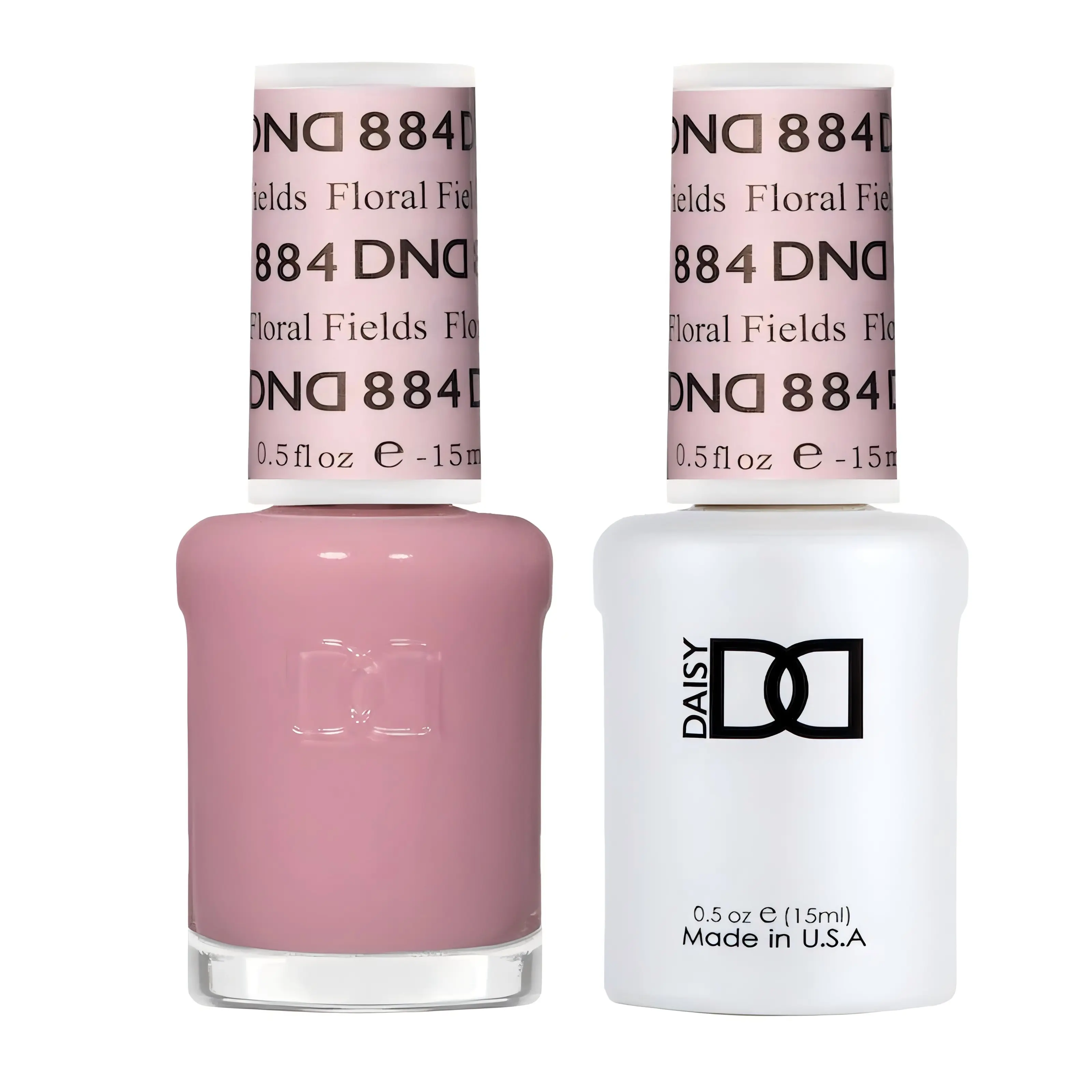 DND Gel & Polish Duo Set, Shade 884 Floral Fields, 0.5oz Each, Made in U.S.A., for Nail Art Enthusiasts