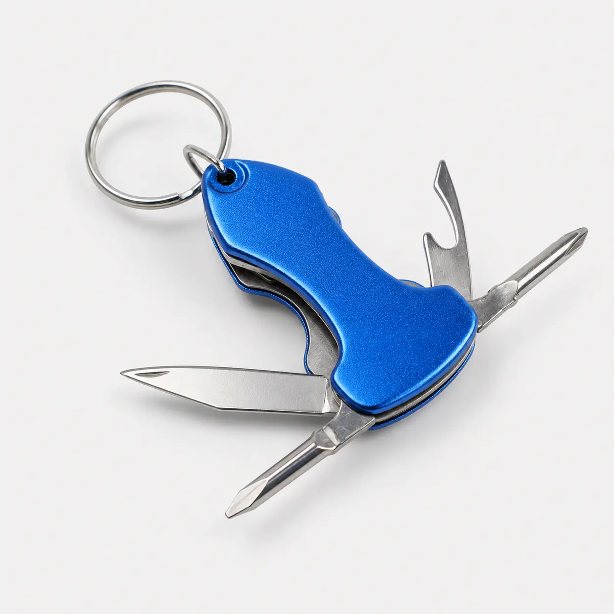 Mini Multi-Tool Keychain, Portable EDC Pocket Tool with Knife, Screwdriver & Bottle Opener, Compact Camping Key Ring Tool for Outdoor, Travel and Daily Use