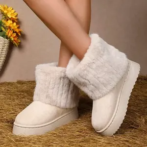 Women’s Mid-Calf Plush Footwear | Cozy Fall & Winter Warm Shoes with Non-Slip Sole for Ultimate Comfort & Style
