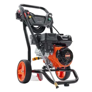 3400 PSI Gas Pressure Washer 2.6 GPM 210cc 7 HP with Aluminum Pump 26 ft Hose 2.6 ft Wand 5 Quick Connect Nozzles and 10 in Wheels Gas Powered Pressure Washer for Cars Homes Driveways and Patios