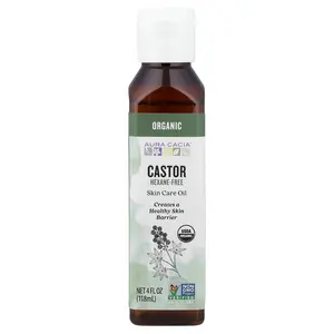 Aura Cacia Skin Care Oil, Organic Castor, 4 fl oz (118 ml)