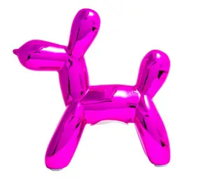 Mini Hot Pink Ceramic Dog Piggy Bank – 7.5" Tall Coin Saver for Dog Lovers