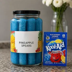 Blue Raspberry Lemonade Pineapple Spears | Viral Kool-Aid Pineapples