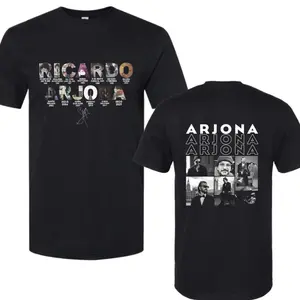 Ricardo Arjona Album Collage Shirt – Latin Music Vintage Discography Graphic Tee, Front Back Photo Shirt for Men & Women, Arjona Fans Apparel Gift