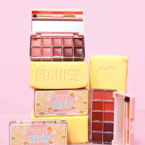 P.Louise Butter Me Up Lipstick Palettes, Lip Care Product with Smooth Texture, Rich Pigment, Long-Lasting Moisture, Silicone-Infused Formula