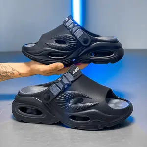 Summer men's open-toe sandals, made of EVA material, non-slip and odor-resistant, with a hollow design, lightweight and breathable, a must-have for outdoor outings and travel.