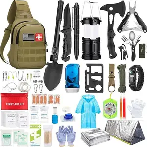 Survival Kit, First Aid Kit Survival Gear and Supplies Emergency Kit with Bug Out Bag Tactical Military Grade Molle IFAK for Camping, Earthquake, Hiking, Hunting, Gifts for Men Dad
