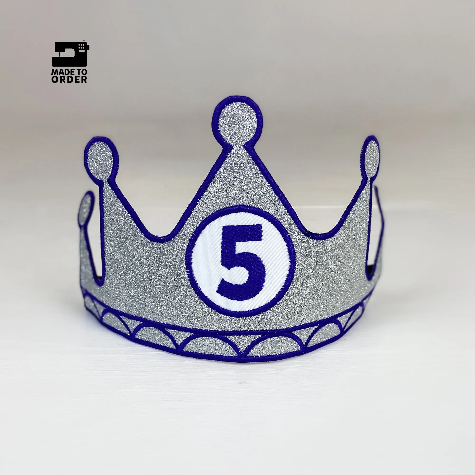 Personalized Birthday Crown, Unisex Hair Accessory Headpiece with Elastic Band, 1 Size Fits Most, Spot Clean Fashion Accessory, One Size Fits Most