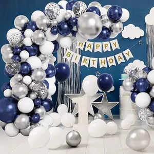 Home Fashion Night Blue Balloon Wreath Set