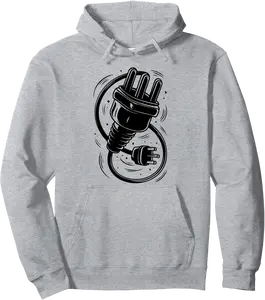 Couples Costume Halloween Electrical OUTLET PLUG And Socket Pullover Hoodie - Tomasleza Shop 43B0DDJHYF8S