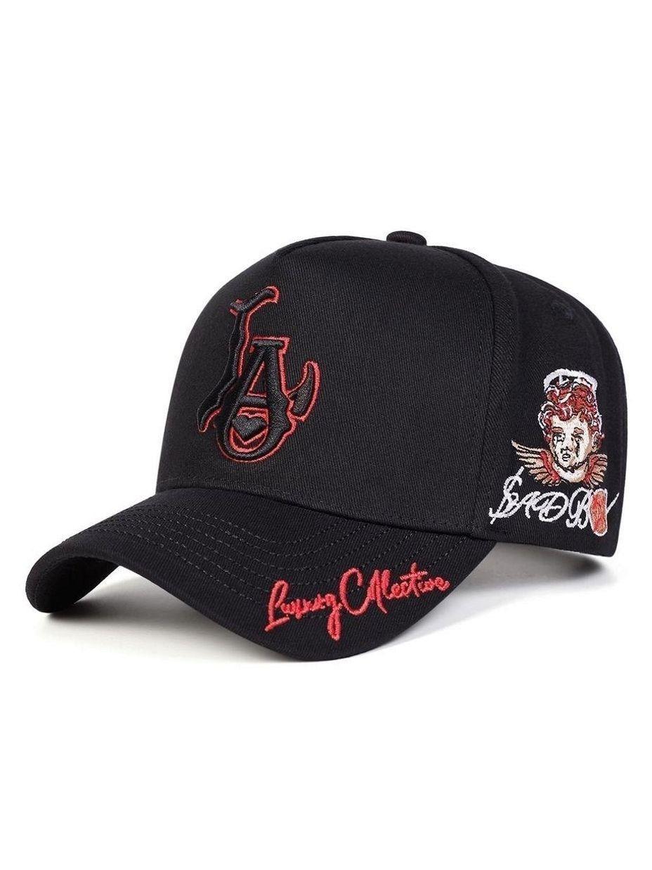 Unisex La Heart Five-Panel Baseball Cap, Adjustable Snapback Cap Sun Protection Casual Hat for Spring & Fall, Outdoor Travel Beach Vacation