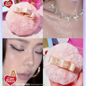 SHEGLAM X Care Bears Catch Some Fun Highlighting Puff-Sparkle 4Ever Body Glitter Powder Puff High-Shine Finish Multi-Use Glow Highlighter Face Makeup Black Friday Winter Pink Gifts Highlighter