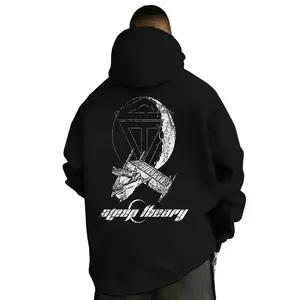 SLEEP THEORY Graphic Hoodie Casual Street Style Fleece Fabric Pullover Hooded Sweatshirt Tops Trendy for Women for Men