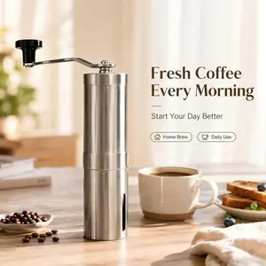 Manual burr coffee grinder, hand-crank coffee grinder for home use, dedicated coffee powder grinding for pour-over coffee