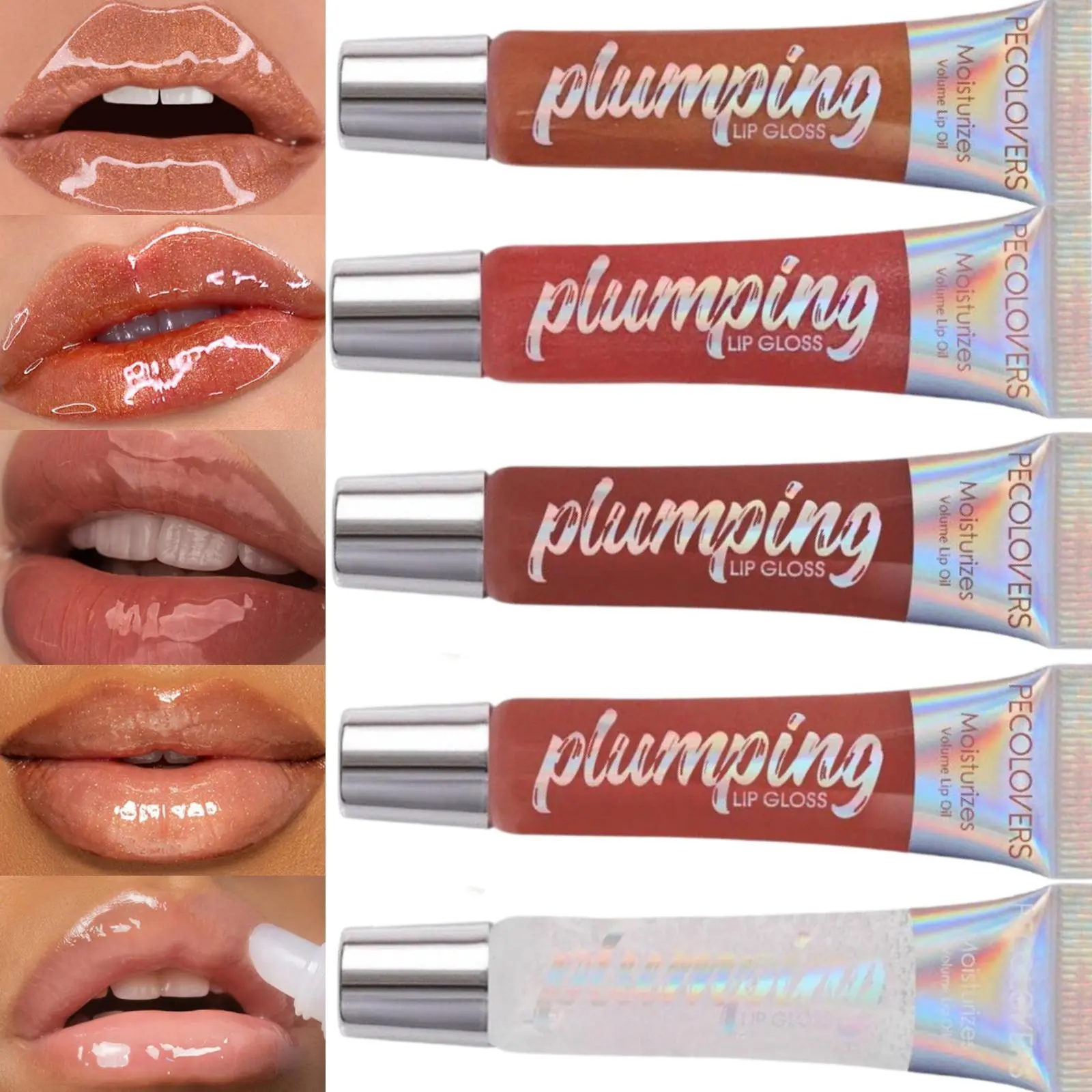 Long-lasting Plumping Jelly Lip Gloss, Long Lasting Lipgloss, Nourishing Lipgloss, 6 Counts/set Hydrating Moisturizing Lip Plumper Gloss Glossy Lip Glaze, Cosmetic Plumping Lip Oil for Girls & Women, Makeup, Moisture, Hydrate, Lip Glaze Elixir