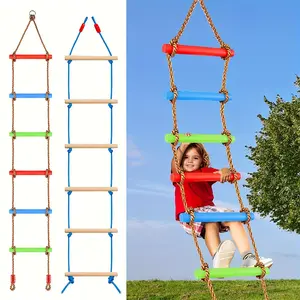 Single Piece Climbing Ladder Swing • Sturdy Play Equipment • Suitable for Both Indoor And Outdoor Settings • Perfect for Home Gardens, Treehouses, And Amusement Parks
