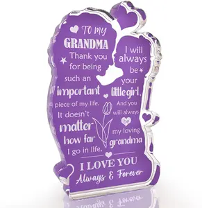Easter Gift Grandma Acrylic Plaque – Meaningful Gift from Granddaughter  Perfect for Mother’s Day or Christmas