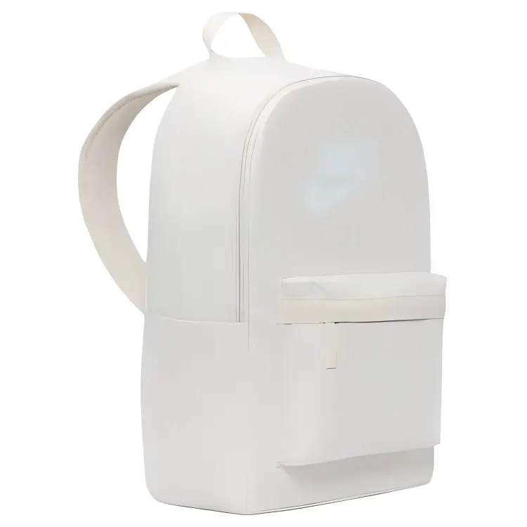 Nike Unisex Durable Heritage Logo Polyester Backpack, Minimalist Design, Beige Functional Luggage Bag