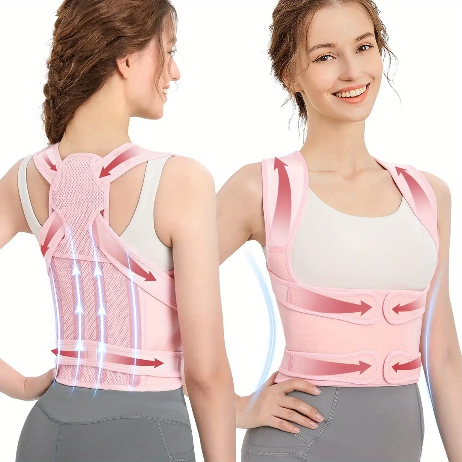 Adjustable Posture Corrector Back Brace for Women - Posture Straightener, Correction Posture, Breathable Support, Improves Posture for Work & Daily Life, Posture Tool
