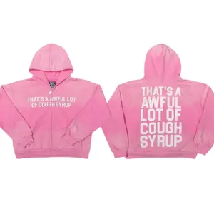 Pink Wash Streetwear Set Unisex Zip Up Hoodie & Flare Sweatpants Y2K Baggy Fit