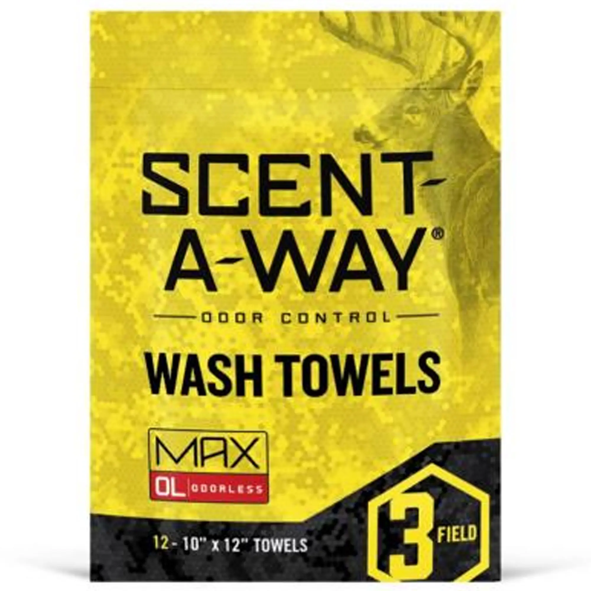 Hunter's Specialties Scent-A-Way Max Hunting Wash Towels - 12-pack, Environmentally Friendly, Field-Use, Deodorizing, Deodorizes, Odor Control, Prevents Odors, Soothes Skin
