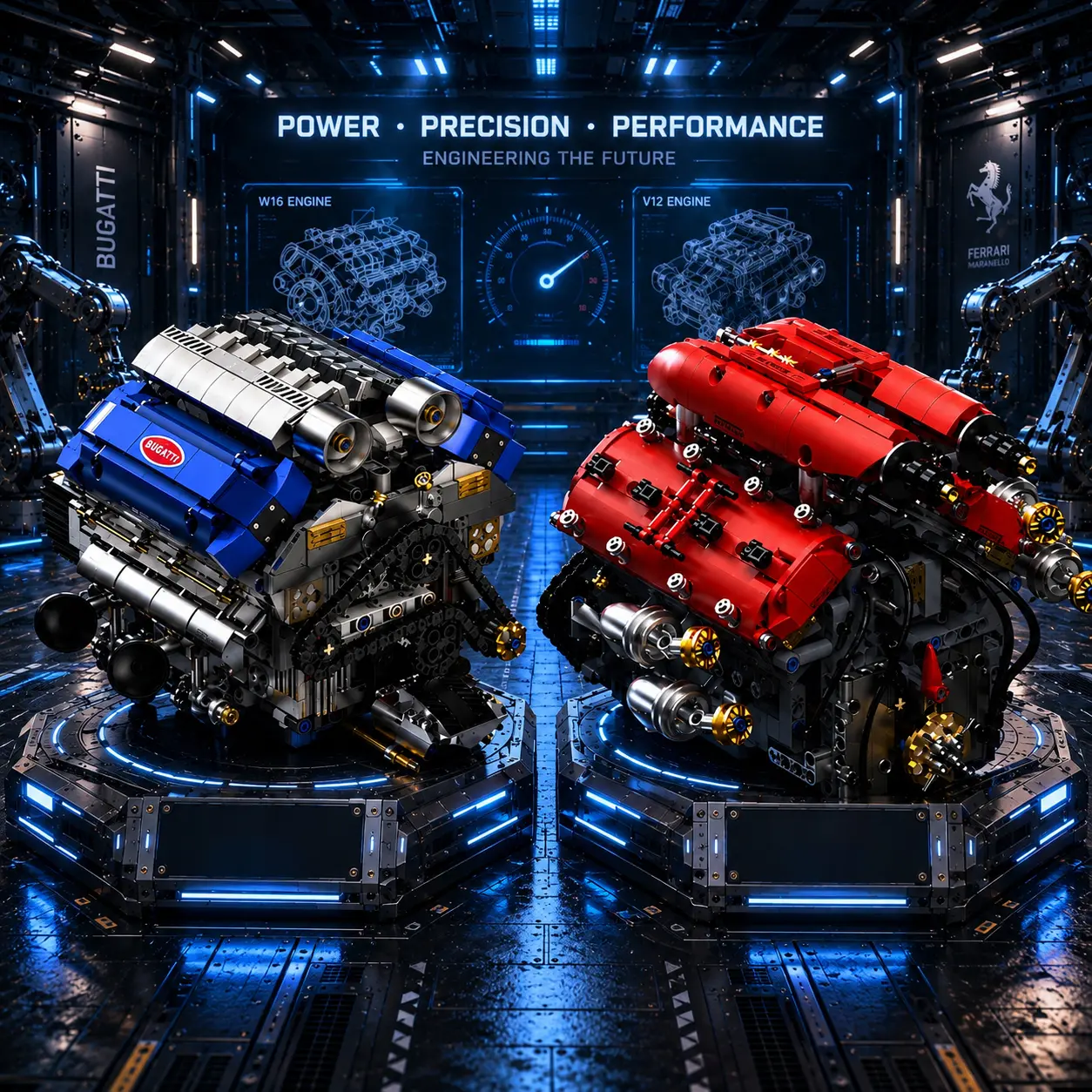 V8 Engine Model Kit Build 2, Creative Building Blocks Set, Mechanical Brick-Build Cars Mini Brick Cars, STEM Motor Technic Assembly Toy for Teenage Boys, Father’s Day Christmas Gift Idea