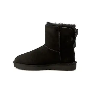 UGG Mini Bailey Bow Ii Classic Fleece Lined Black Women's